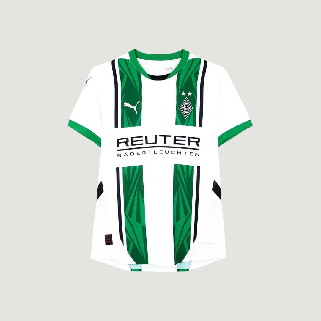 Borussia Mönchengladbach - Maillot Domicile 24/25 - Blanc, Vert